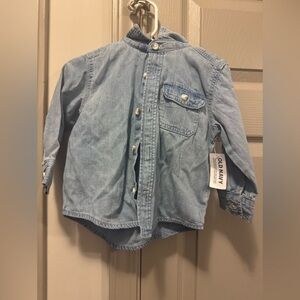 Old Navy Kids Blue Denim shirt with hood